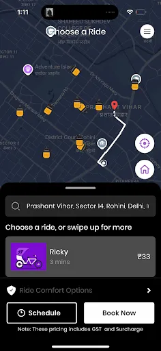 Скриншот 4 — Ricky- Doorstep Rickshaw App
