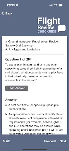 Скриншот 4 — Flight Review Checkride