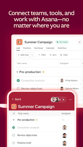 Скриншот 1 — Asana: работа в одном месте