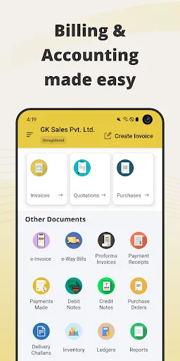 Скриншот 1 — GimBooks: Invoice, Billing App