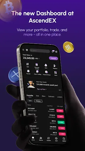 Скриншот 1 — AscendEX - биржа криптовалют