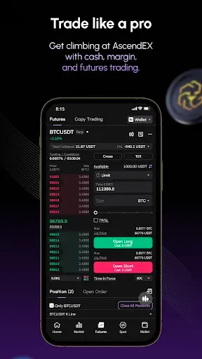 Скриншот 2 — AscendEX - биржа криптовалют