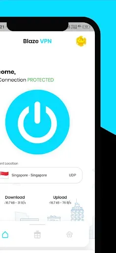 Скриншот 1 — Blaze VPN - Secure VPN Proxy