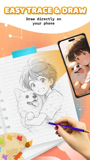 Скриншот 1 — SketchArt: AR Trace & Draw