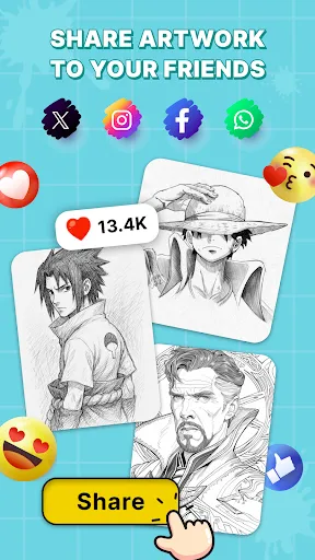 Скриншот 7 — Draw Anime: AR Sketch App