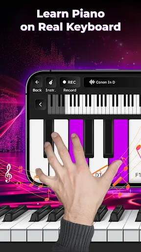 Скриншот 1 — Learn Piano: Real Keyboard App