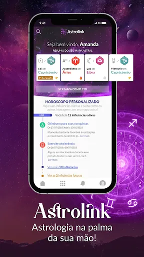Скриншот 1 — Astrolink: Mapa Astral e Tarot
