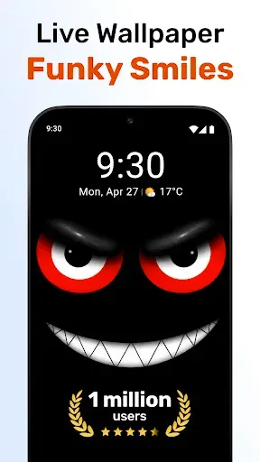 Скриншот 1 — Funky Smiles Live Wallpaper