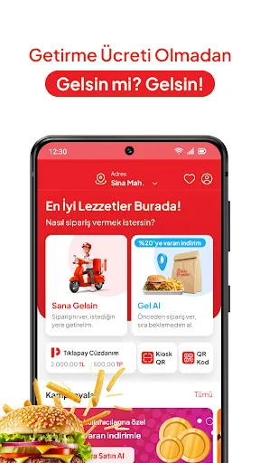 Скриншот 1 — Tıkla Gelsin® - Yemek Siparişi