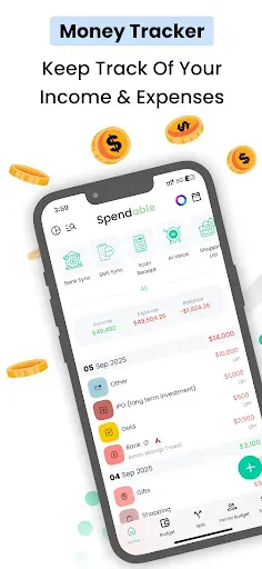 Скриншот 1 — Spendable: AI Money Tracker