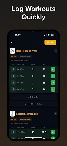 Скриншот 2 — Stronger - Workout Gym Tracker