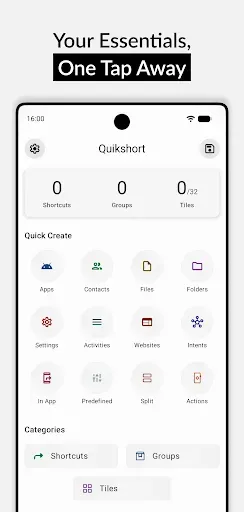 Скриншот 1 — Quikshort: Shortcut Creator