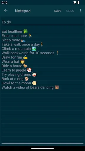 Скриншот 4 — Notepad - simple notes