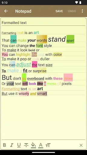 Скриншот 6 — Notepad - simple notes