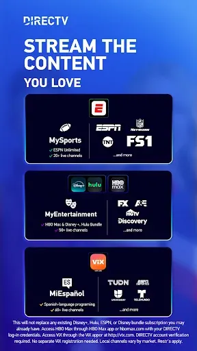 Скриншот 1 — DIRECTV: TV & Movie Streaming