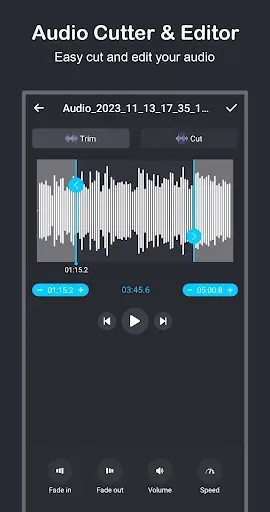 Скриншот 2 — Аудио редактор