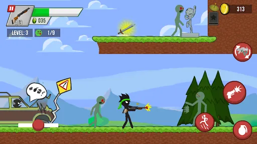 Скриншот 1 — Stick vs Zombies