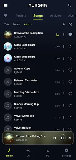 Скриншот 2 — AURORA - AI Music Player