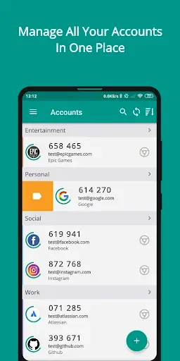 Скриншот 1 — TOTP Authenticator – 2FA Cloud