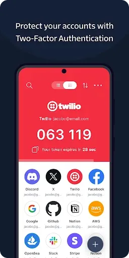 Скриншот 1 — Twilio Authy Authenticator