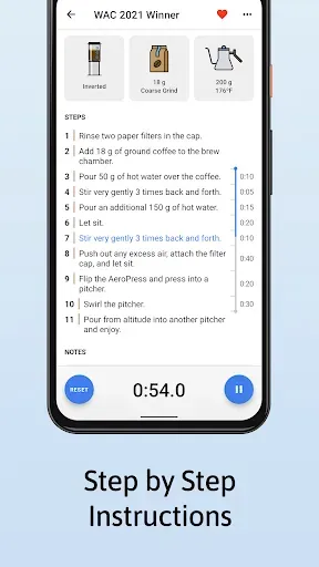 Скриншот 2 — Aeromatic: AeroPress Recipes