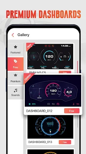 Скриншот 2 — Спидометр OBD Приборная панель