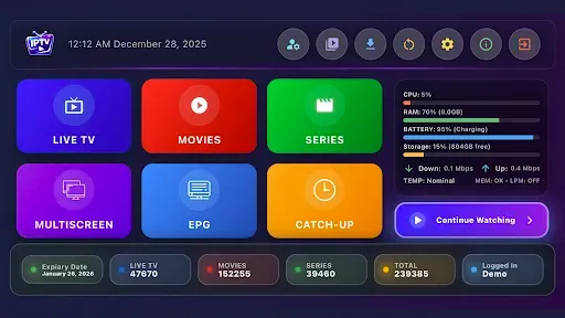 Скриншот 1 — Smart IPTV Stream