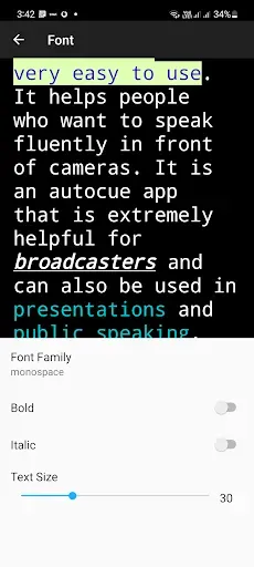 Скриншот 5 — Elegant Teleprompter Pro