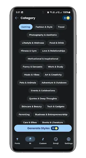 Скриншот 4 — Font Style AI: text & emoji