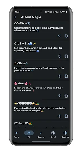 Скриншот 5 — Font Style AI: text & emoji