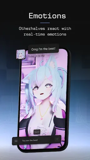 Скриншот 3 — Otherhalf: AI Anime Friend