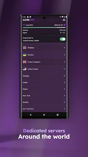 Скриншот 2 — AzireVPN – Ultra private VPN