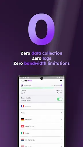 Скриншот 3 — AzireVPN – Ultra private VPN