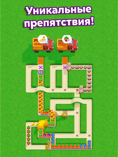 Скриншот 6 — Snacky Dash: Food Maze Puzzle