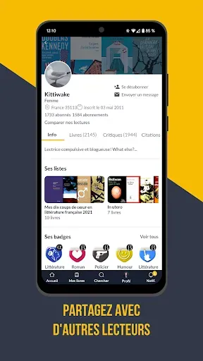 Скриншот 4 — Babelio, ma bibliothèque