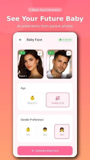 Скриншот 1 — BabyGen AI - Генератор Малыша