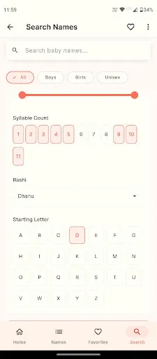 Скриншот 5 — Hindu Baby Names With Meanings