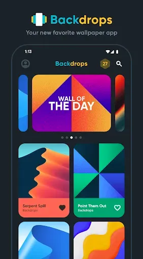 Скриншот 1 — Backdrops - Wallpapers
