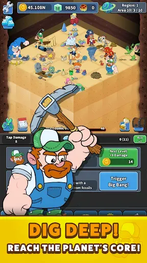 Скриншот 2 — Tap Tap Dig 2: Idle Mine Sim