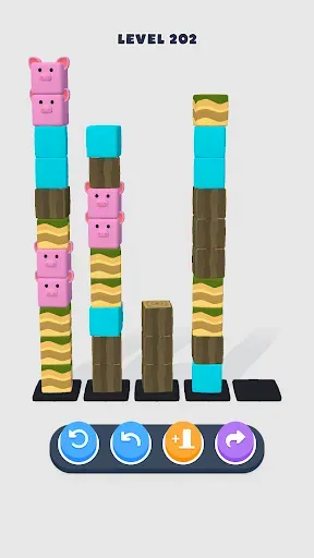 Скриншот 1 — Stack Sort : Color Cube Puzzle