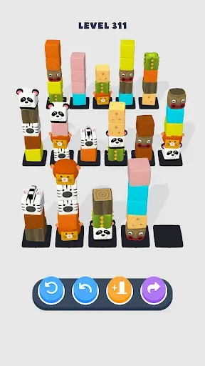 Скриншот 2 — Stack Sort : Color Cube Puzzle
