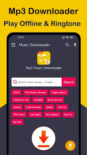 Скриншот 1 — Mp3 Music Downloader + Player