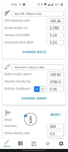 Скриншот 3 — Ballistics Calculator 2026