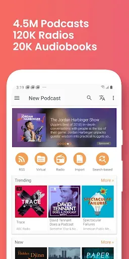 Скриншот 1 — Podcast & Radio Addict