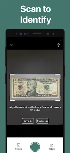 Скриншот 2 — NoteSnap - Banknote Identifier