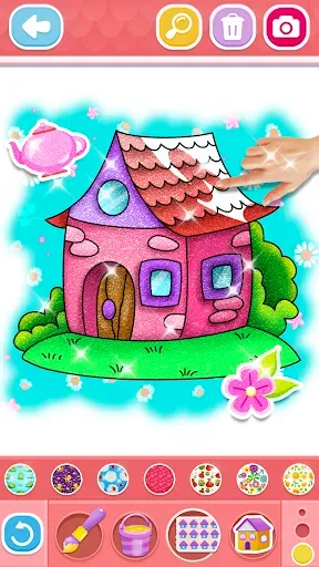 Скриншот 3 — Glitter House coloring for kid