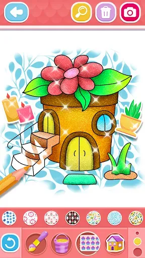Скриншот 6 — Glitter House coloring for kid