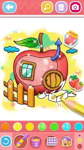 Скриншот 8 — Glitter House coloring for kid