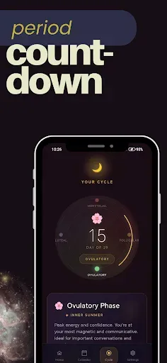 Скриншот 2 — Lunari - Period & Moon Cycle