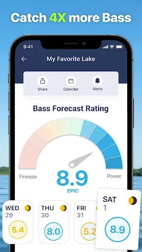Скриншот 2 — BassForecast: Fishing Forecast